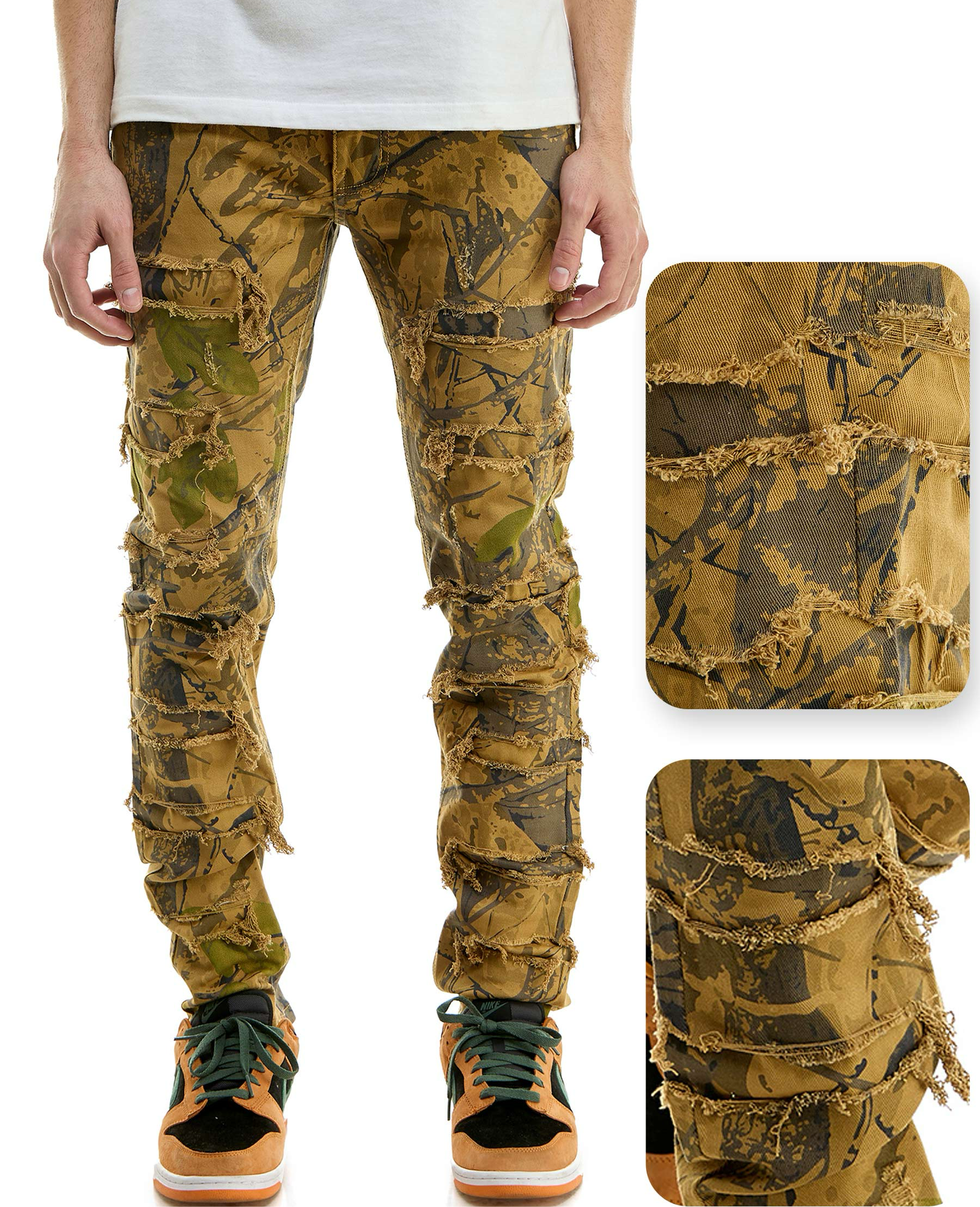 KDNK COMPLEX PANTS CAMO BROWN 257