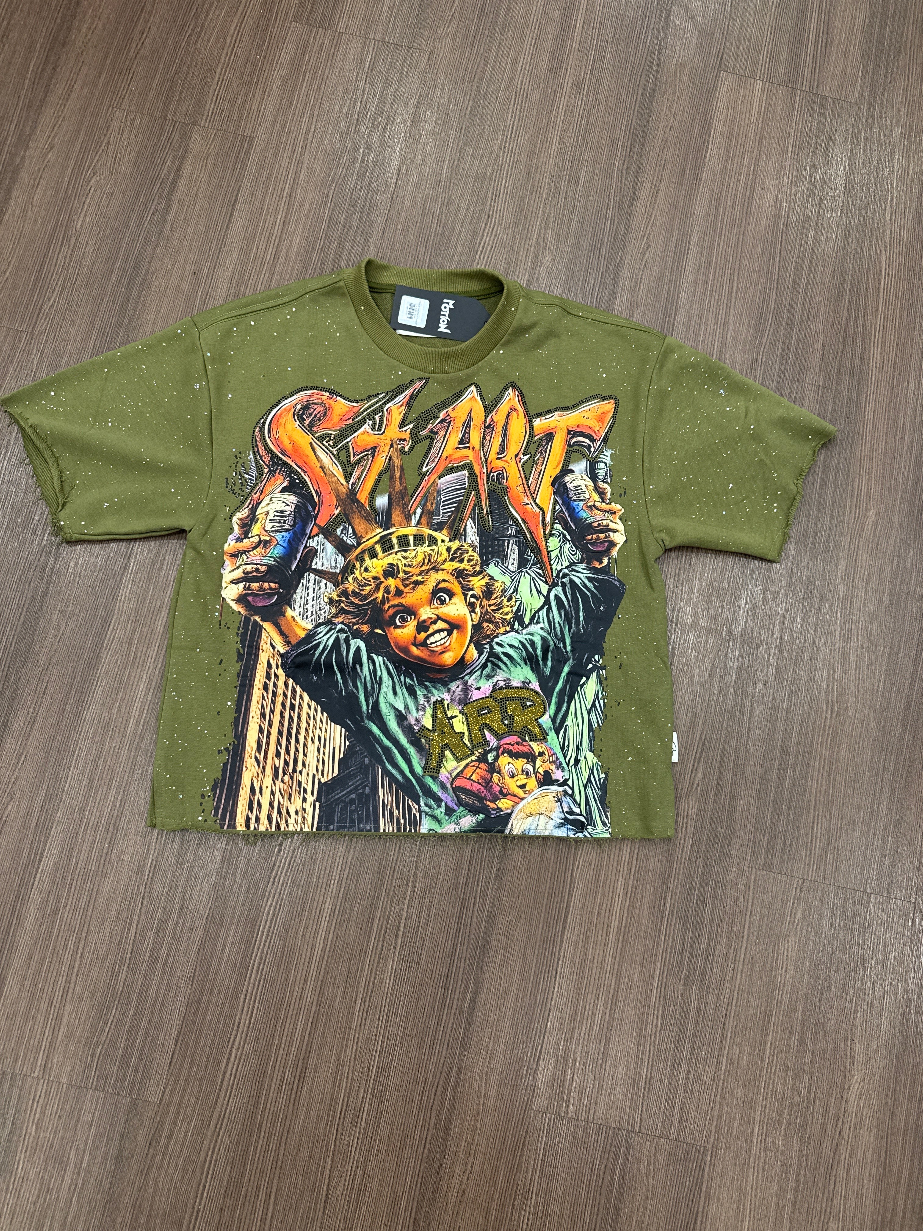PEACE CROPPED T-SHIRT