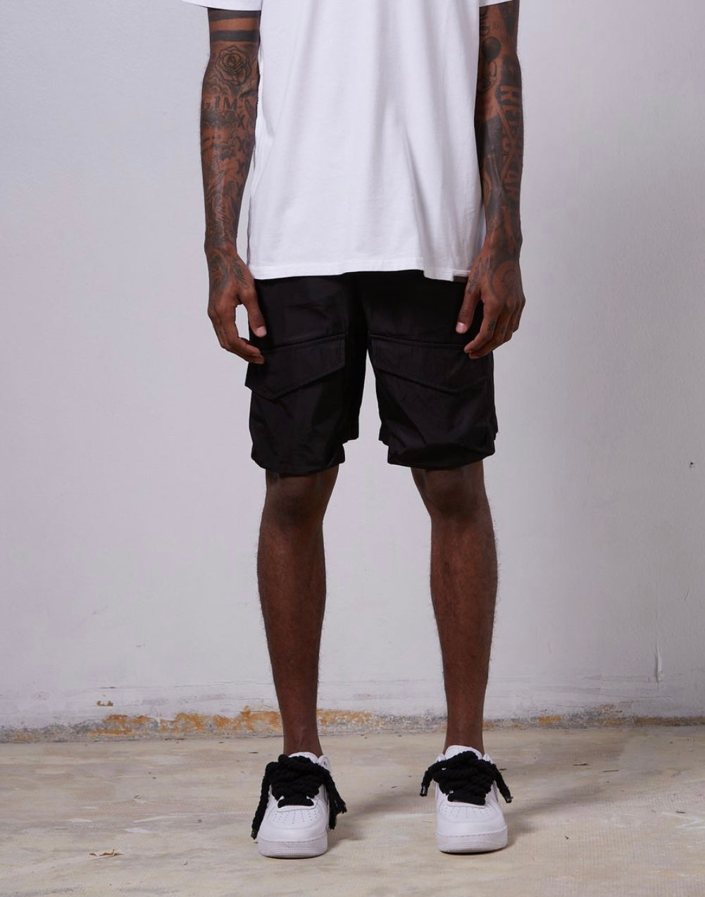 GFTD CAMERON BLK SHORTS