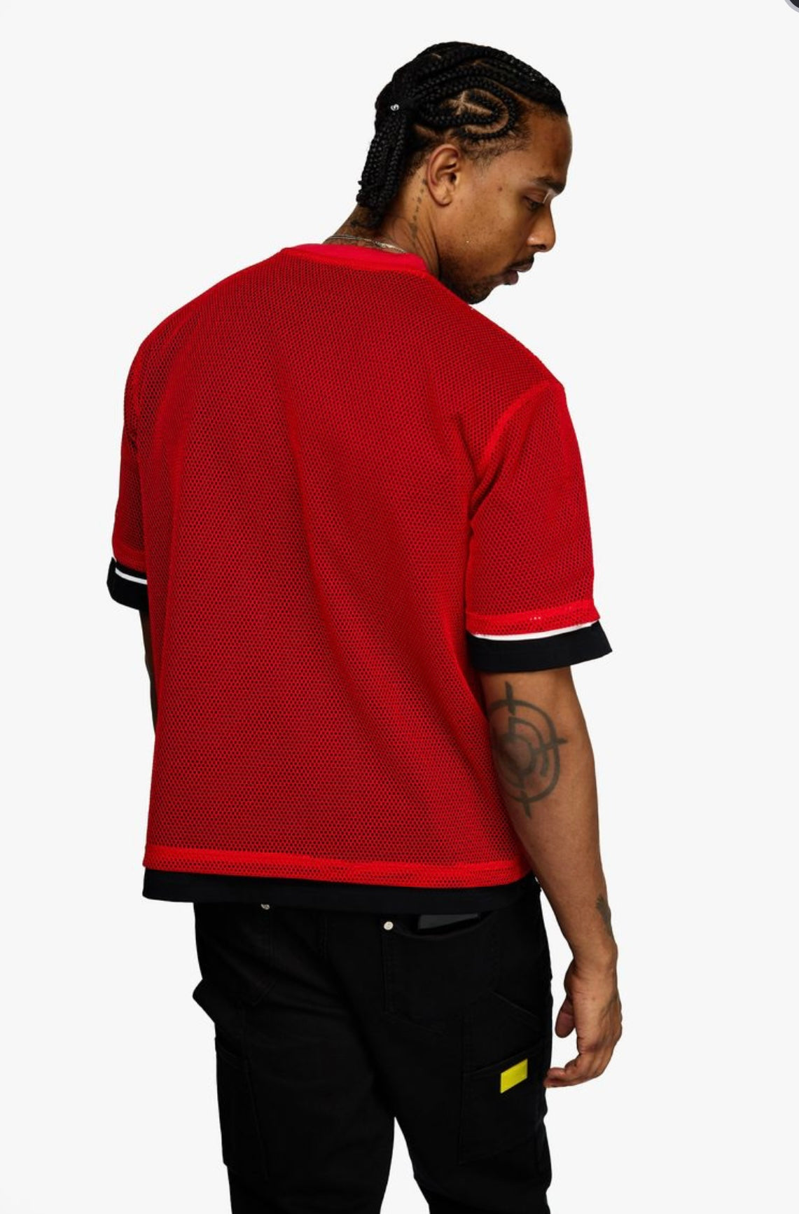 BLOOD RED MESH JERSEY