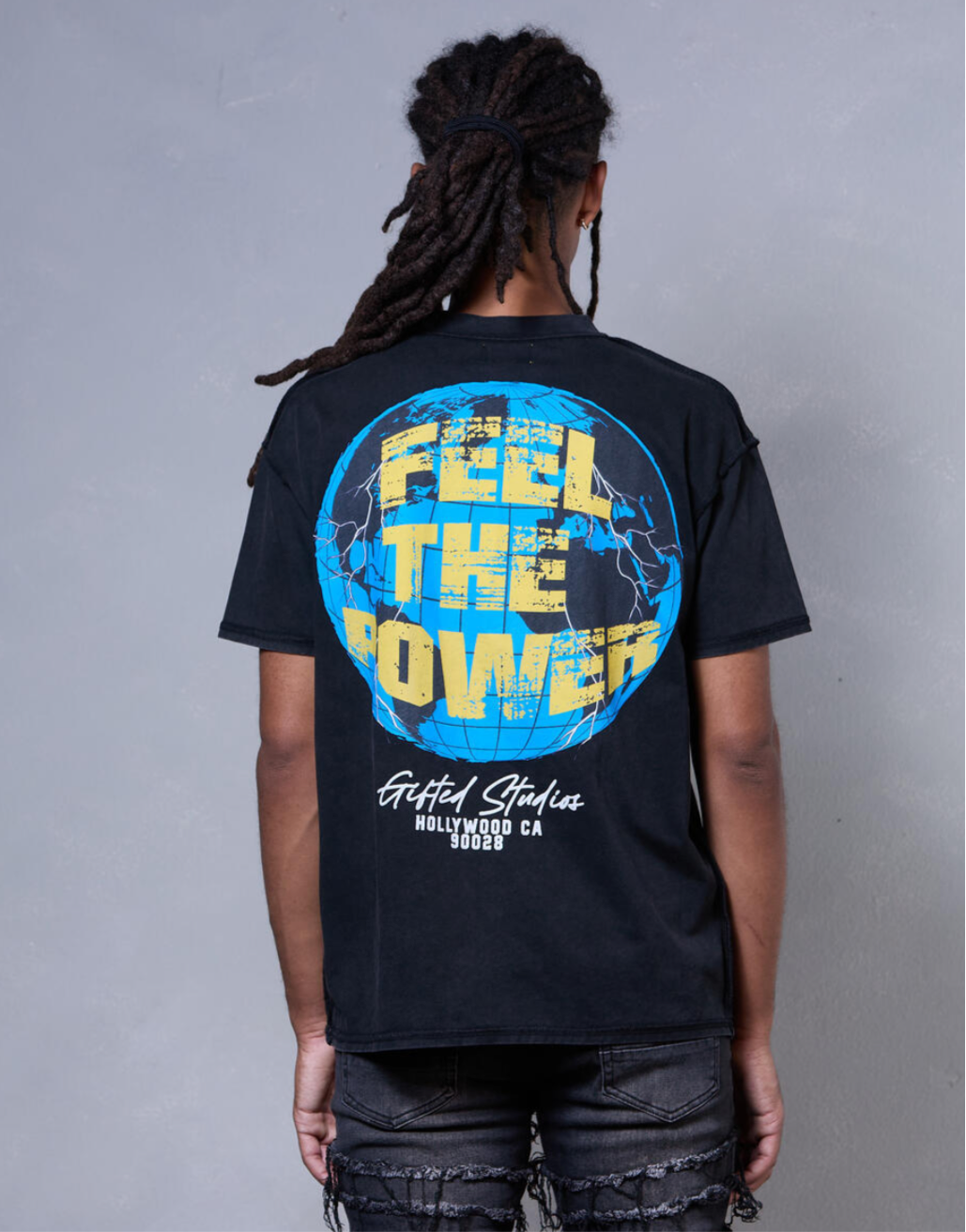 GFTD FEEL THE POWER BLK TEE