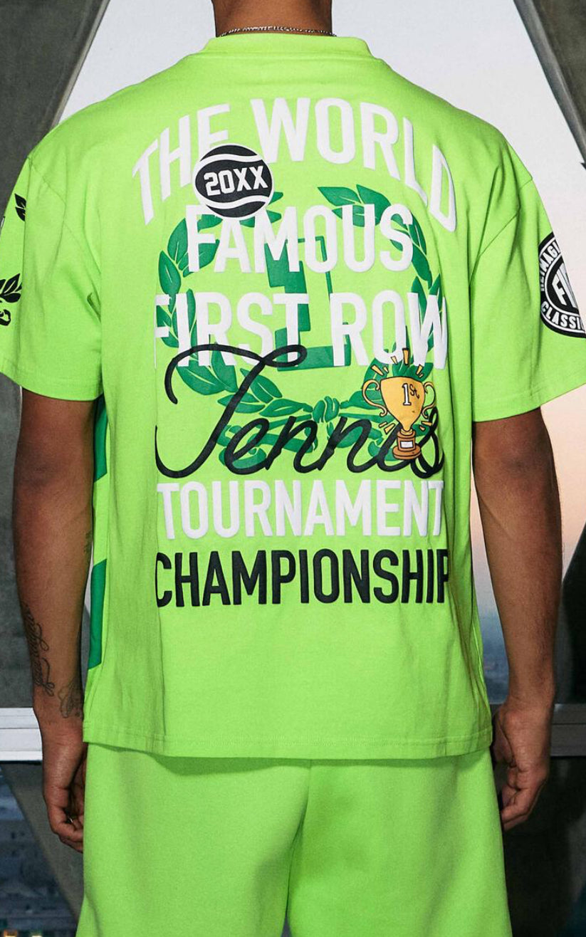 FIRST ROW LIME TEE 2108