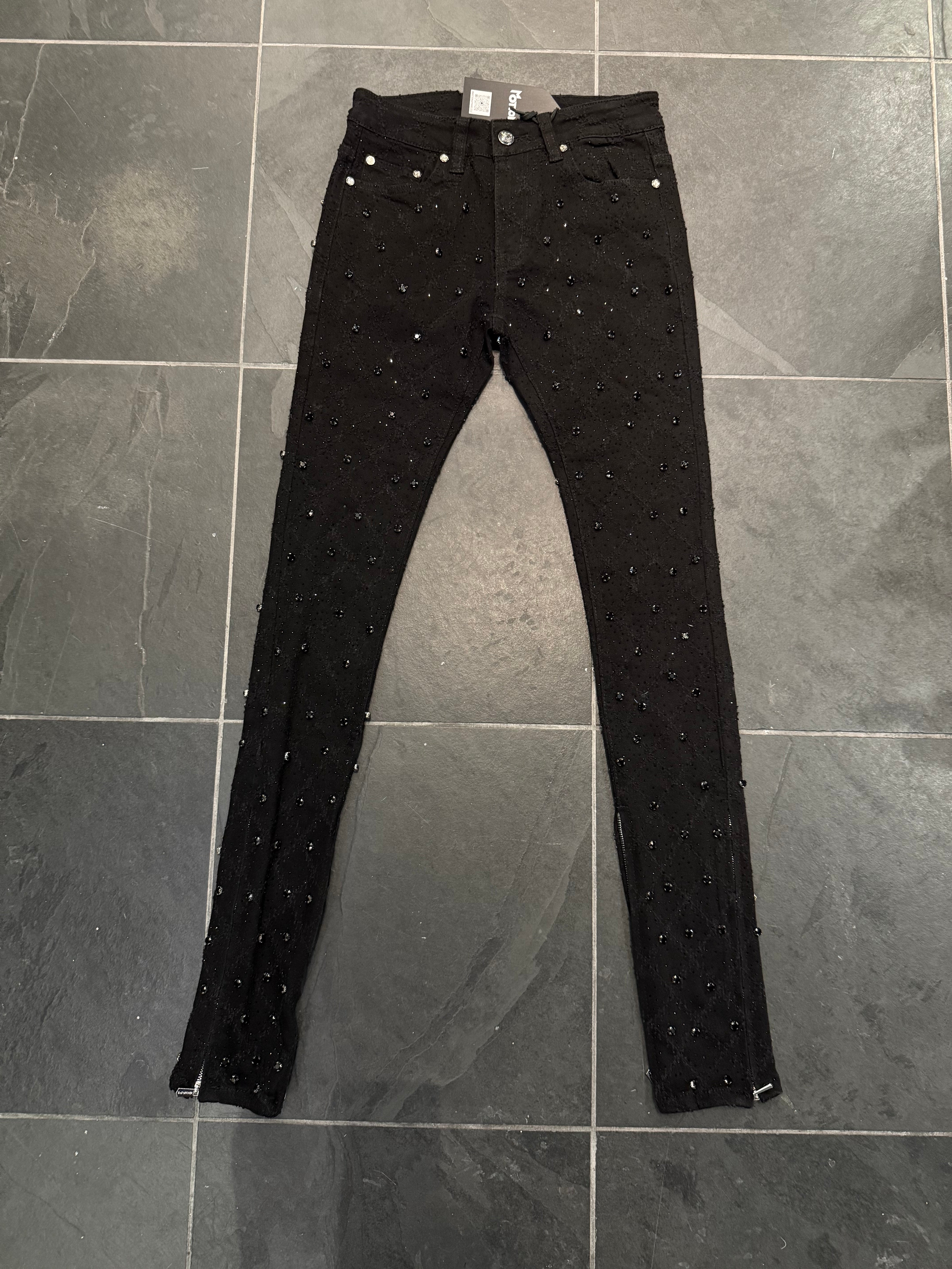 ALL BLACK EMBELLISHED PANTS