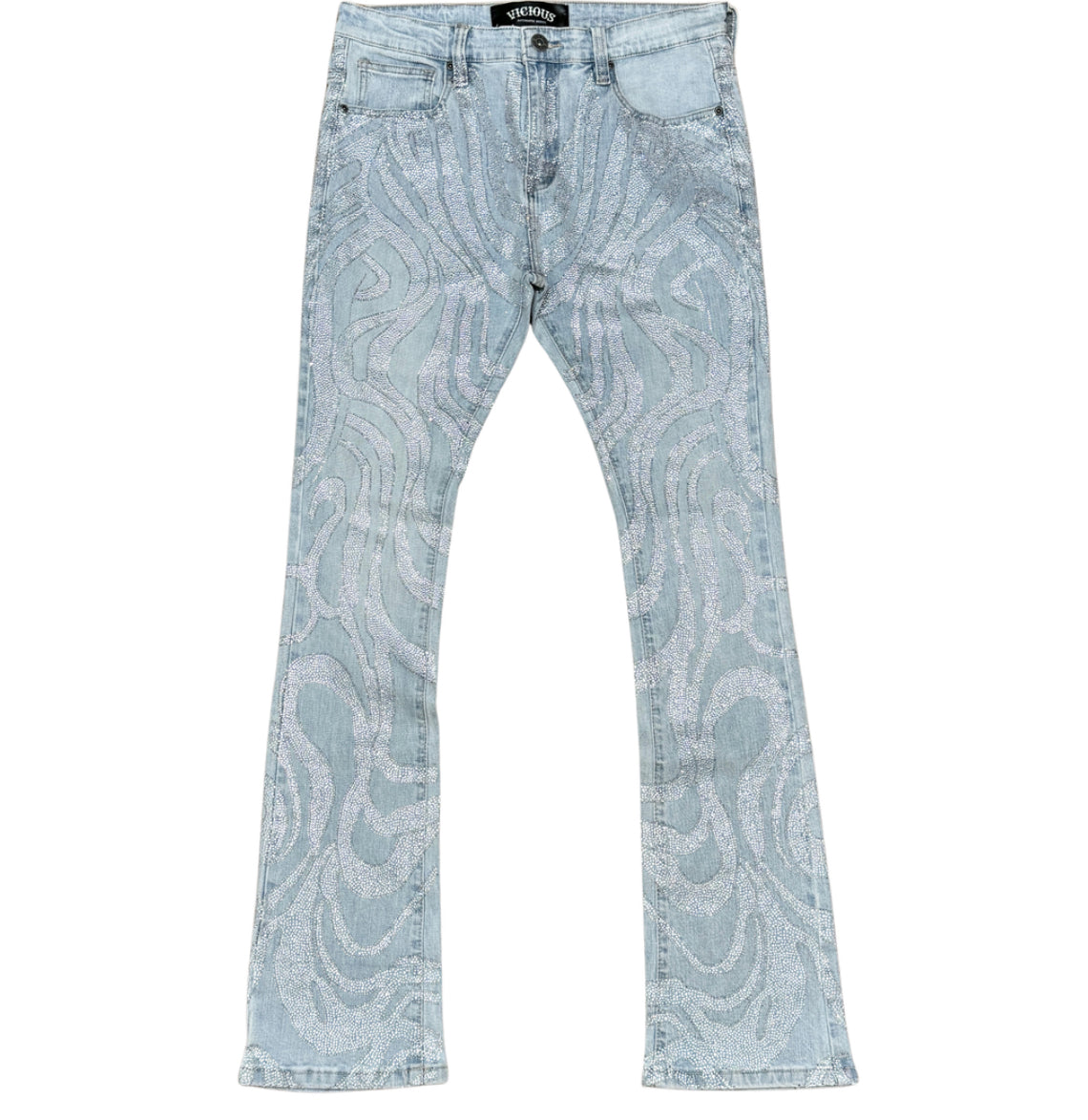 INDIGO BLUE EMBELLISHED DENIM
