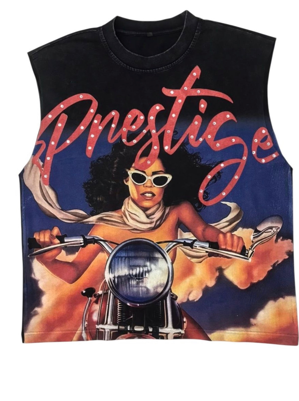 Lady Motor Rhinestone Tee