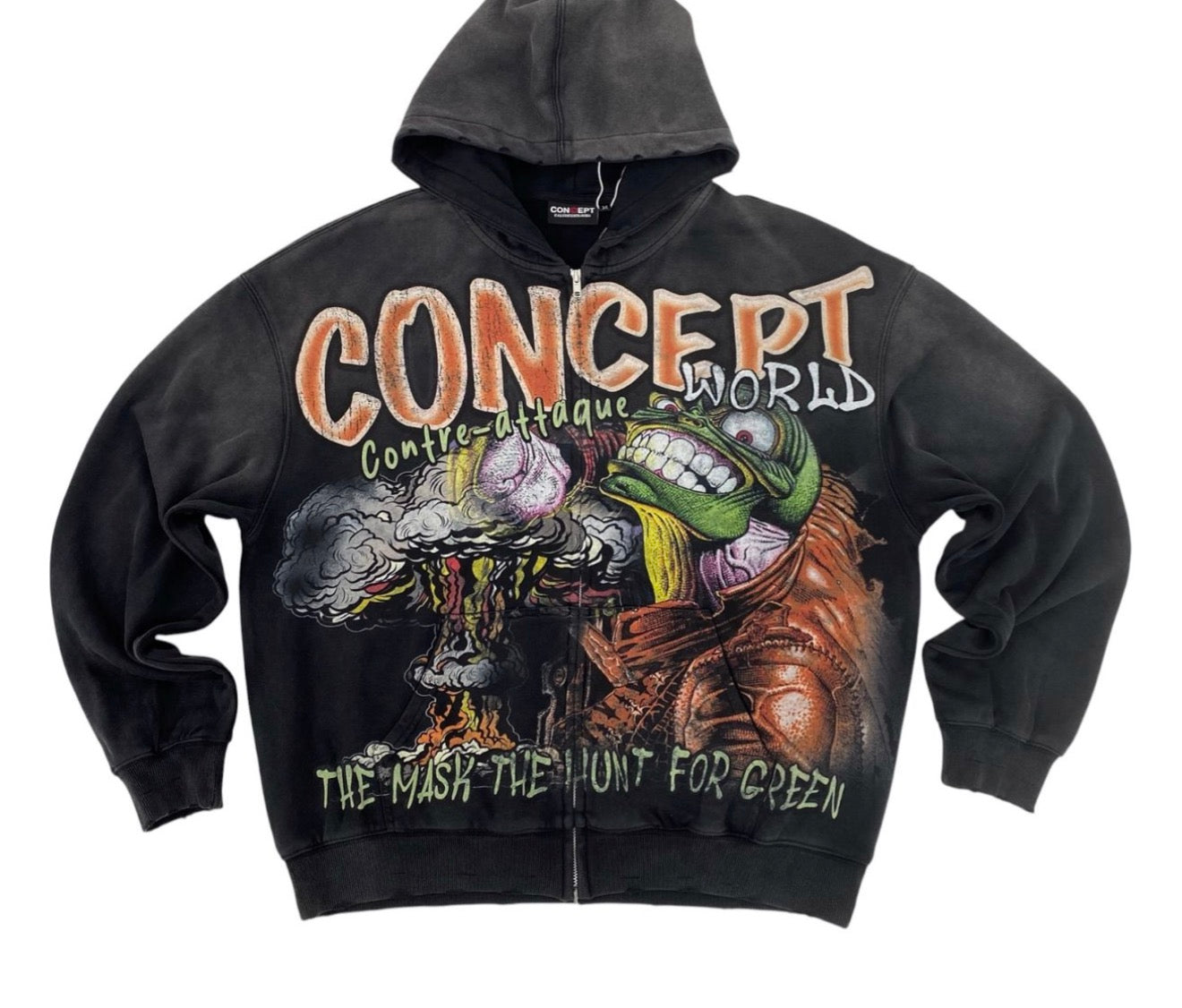 Contre" Zip Up - Black