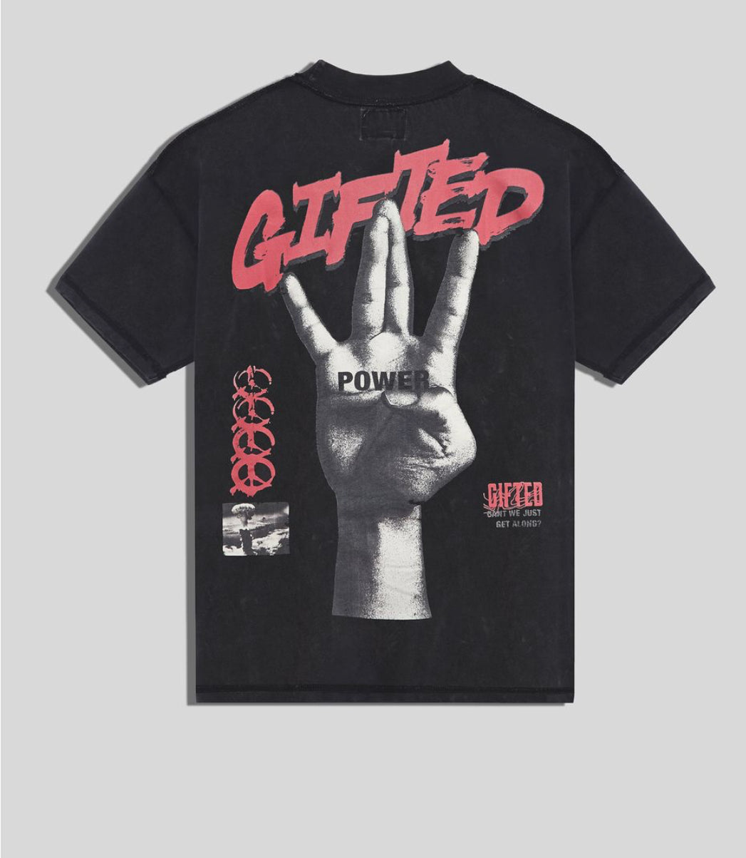 GFTD PEACE BLK TEE