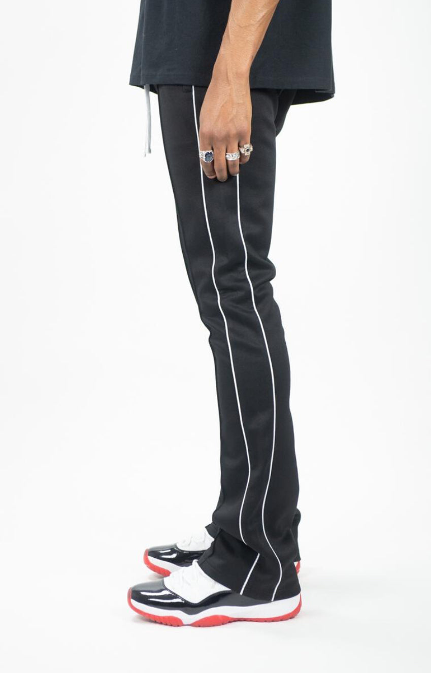 REBEL TRACK STACKED PANTS BLACK 470