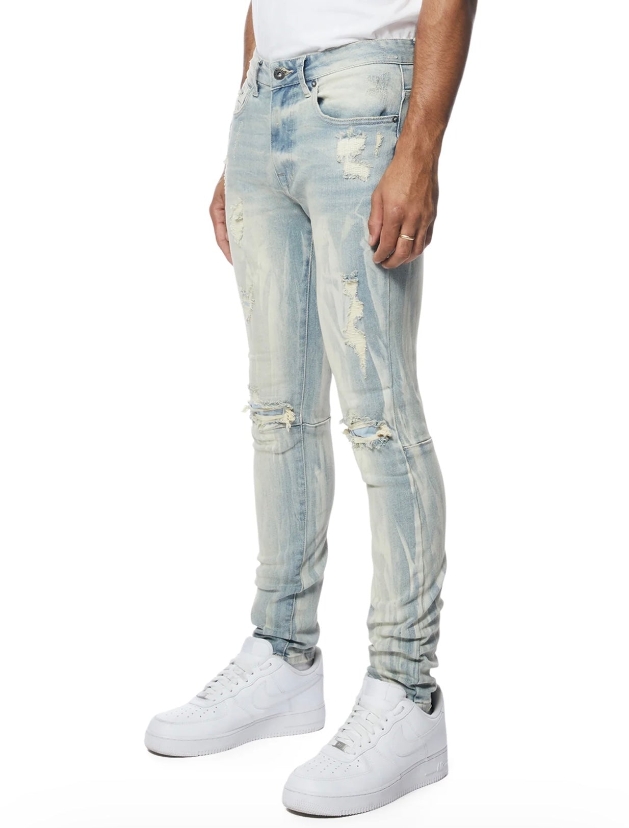 SMOKE RISE SLIM TAPERED FIT SEVILLE BLUE JEANS 104