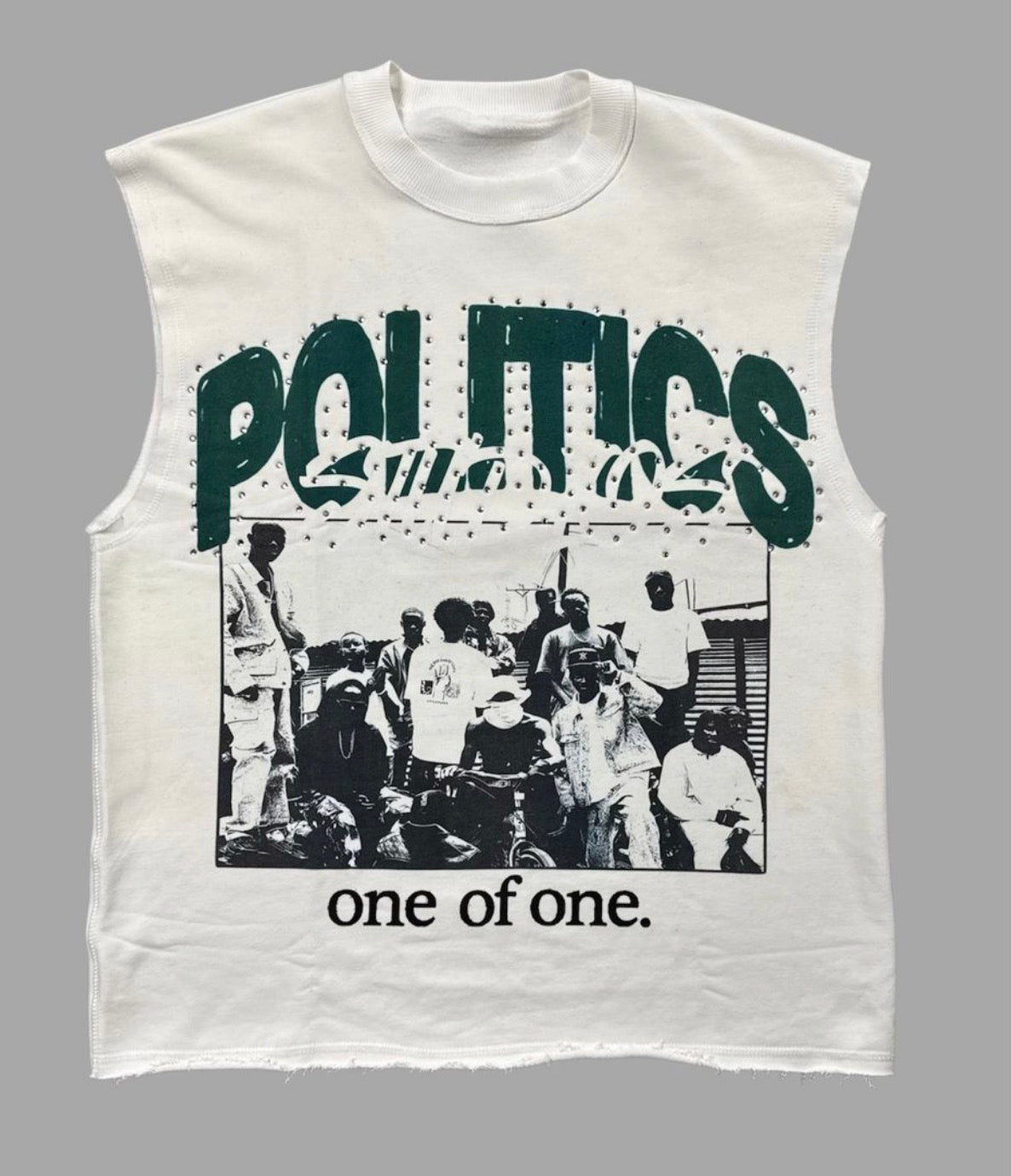 Politics Tank Top - White - Mono