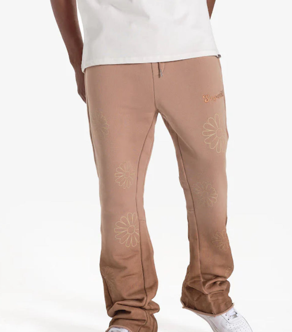 STACKED SWEATPANTS (SAND OMBRE)