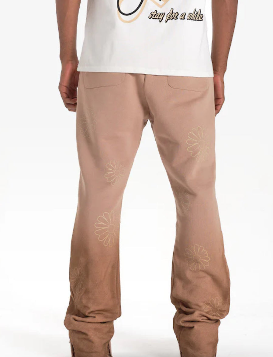 STACKED SWEATPANTS (SAND OMBRE)