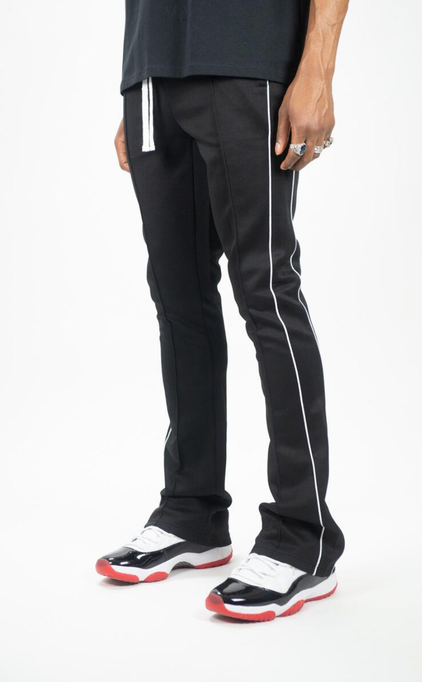 REBEL TRACK STACKED PANTS BLACK 470