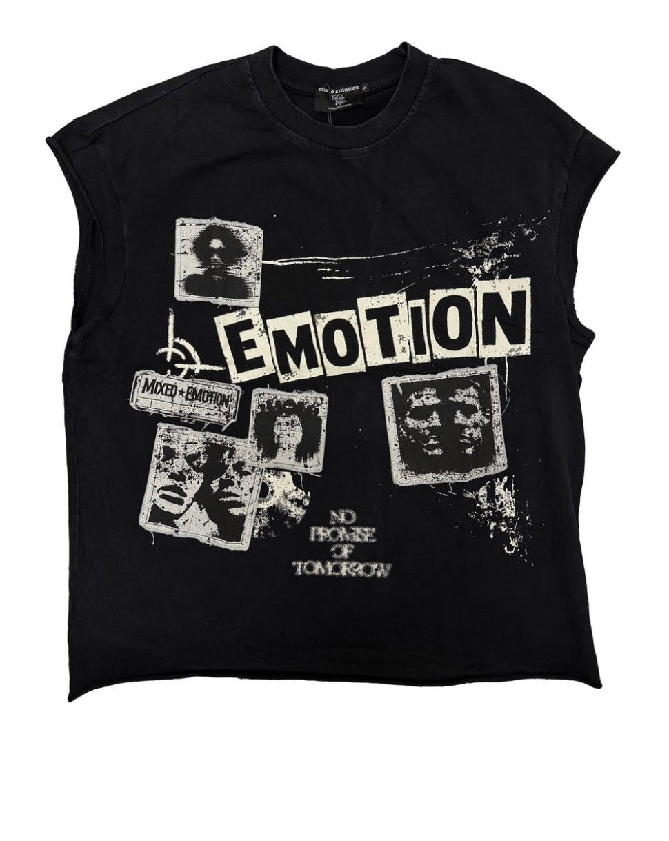 “Newspaper” Sleeveless tee