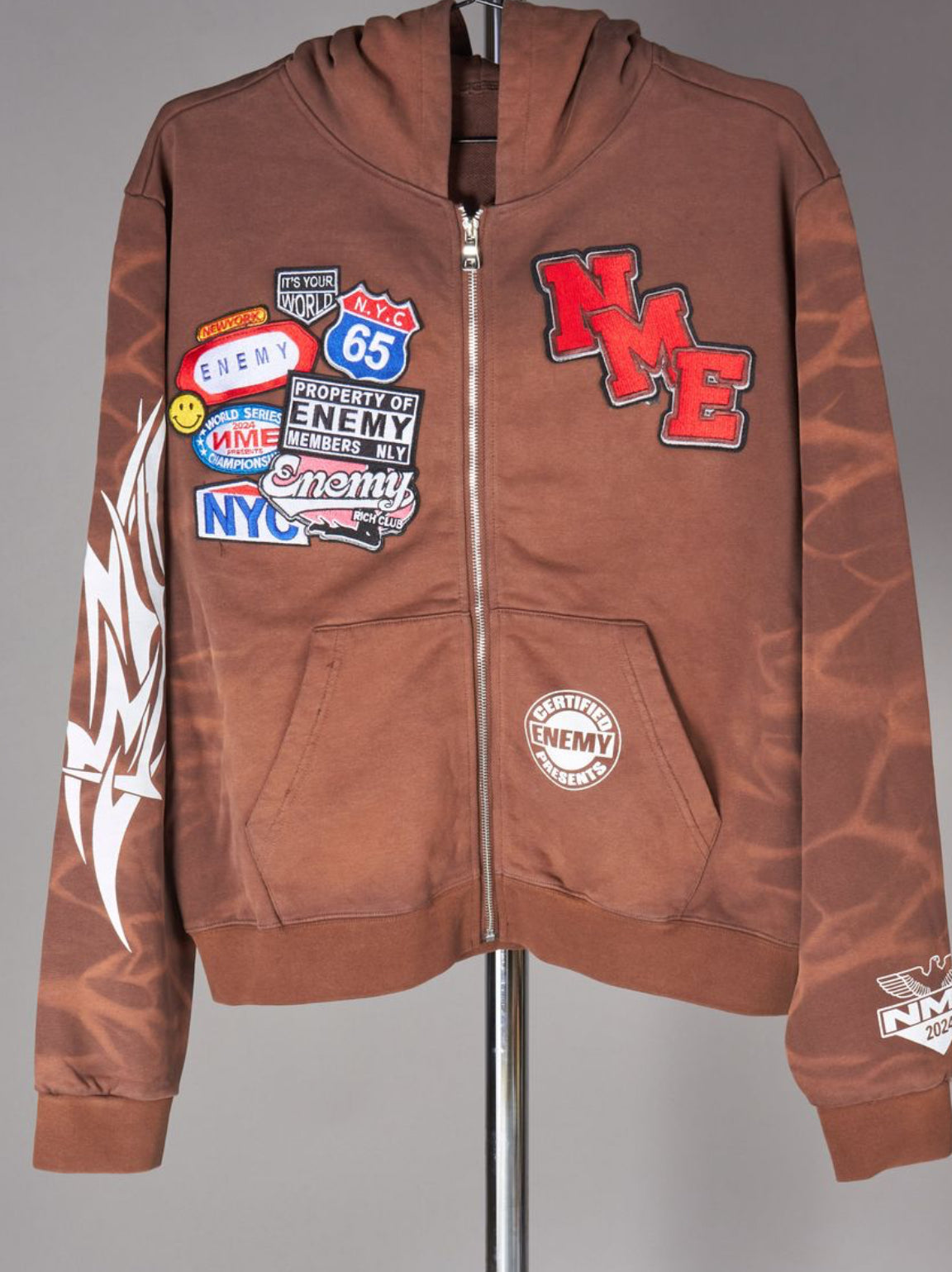 CROTCHET BROWN HOODIE