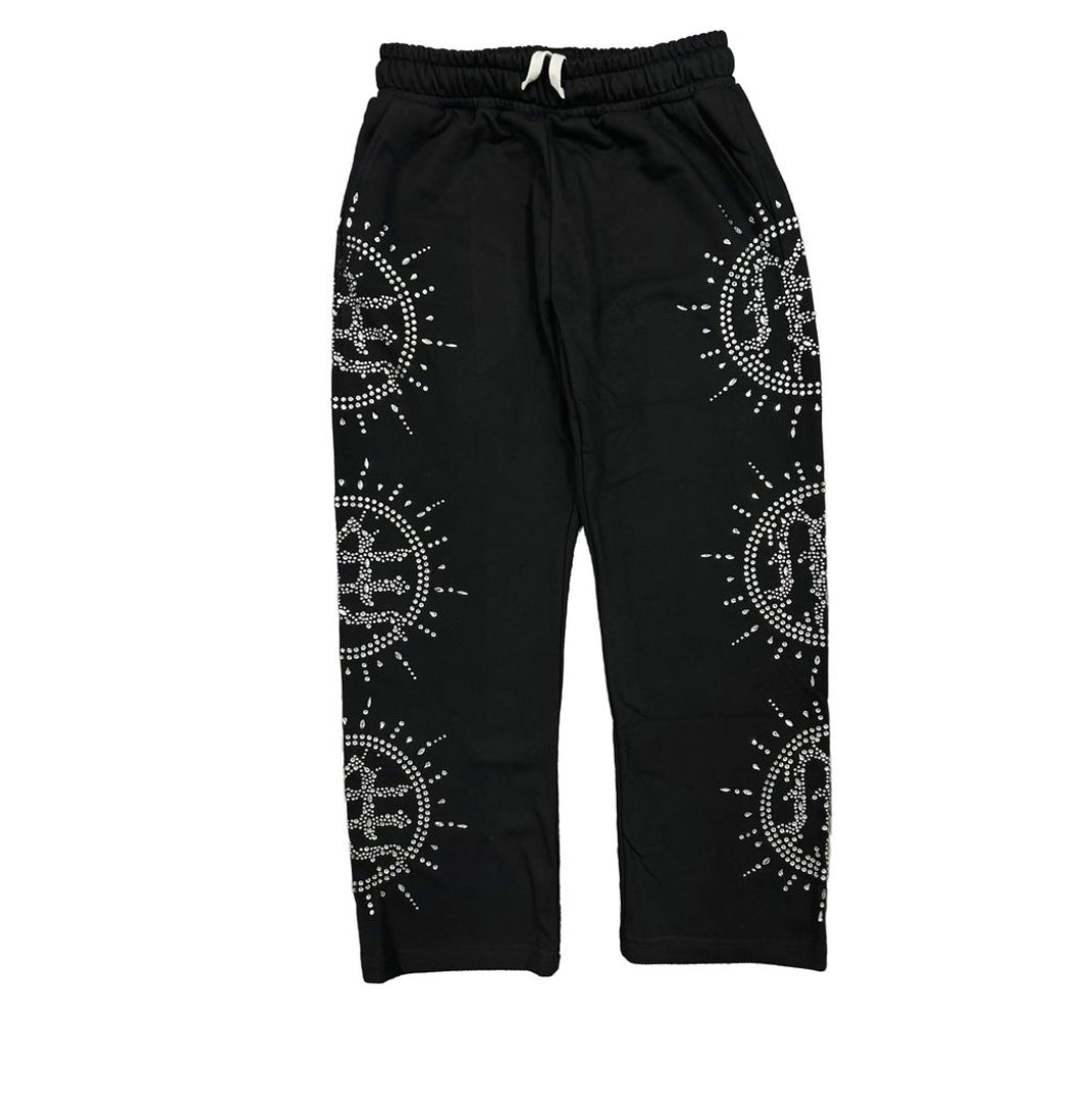 Eclipse Black Rhinestone Joggers