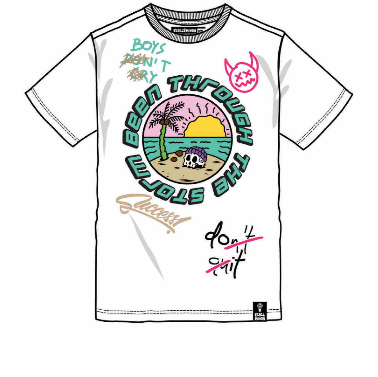 REBEL STORM GRAPHIC TEE WHITE 177