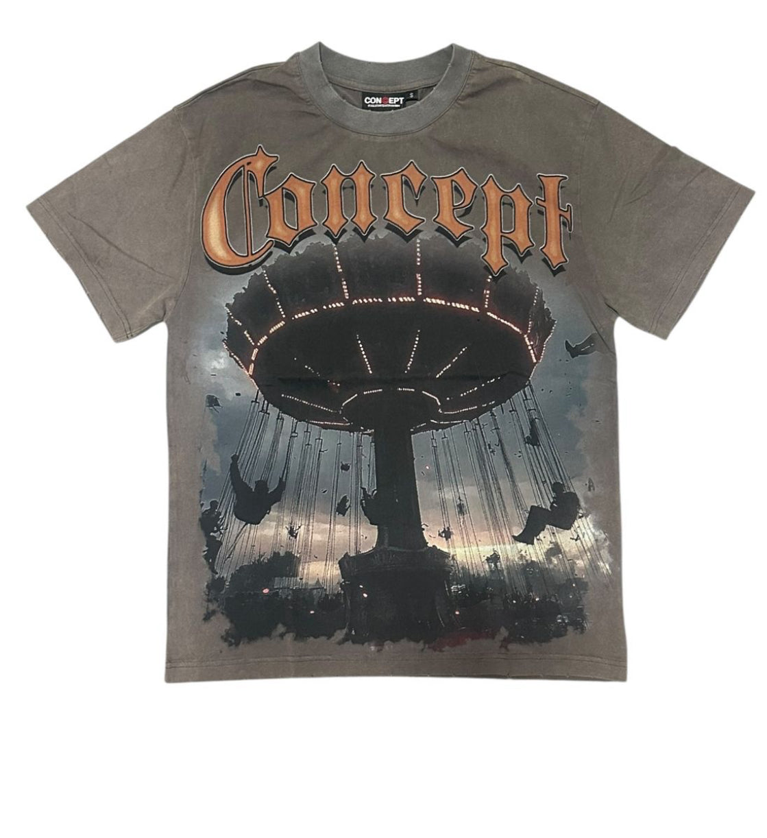 CAROUSEL TEE-GRY WASH
