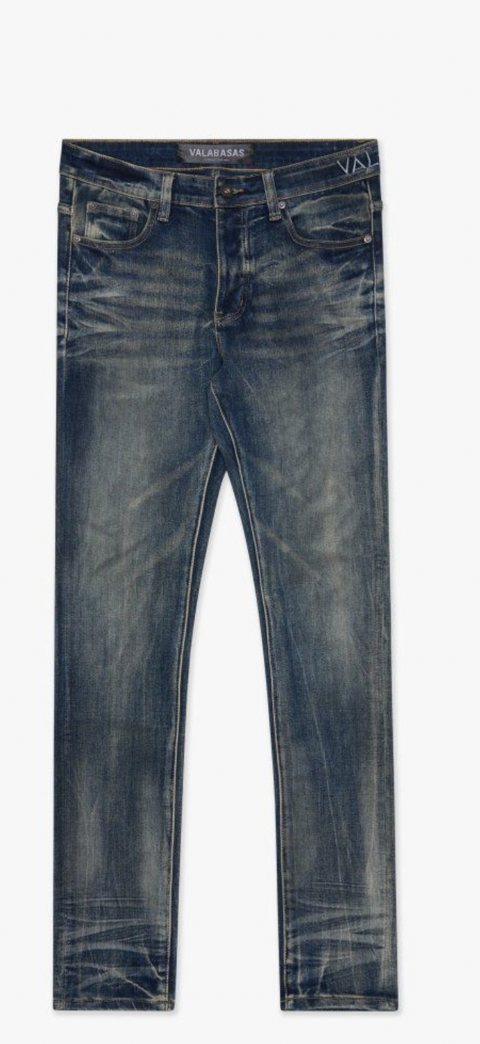 Mr.Flex Skinny Dirty Dk.Blue Washed