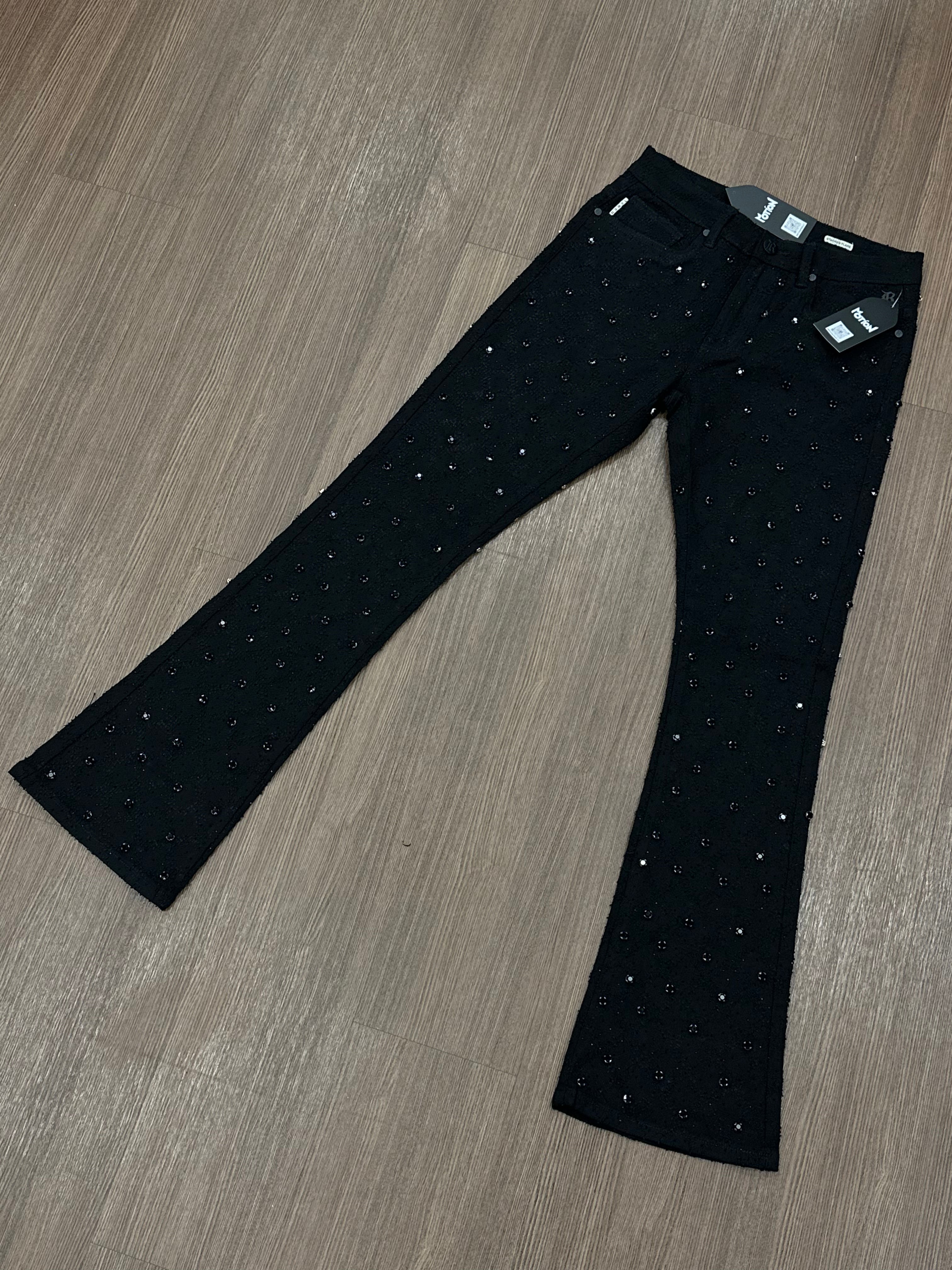 Black Rhinestone Jeans